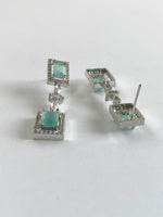 Load image into Gallery viewer, Mint Brick Diamond Necklace Set
