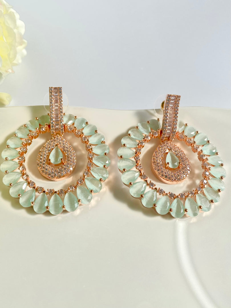 Minty Girlfriend Diamond Earrings