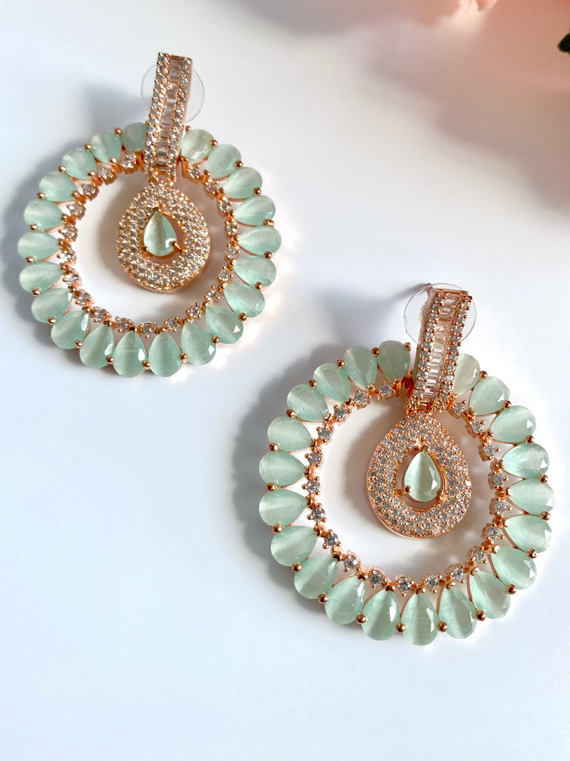 Minty Girlfriend Diamond Earrings