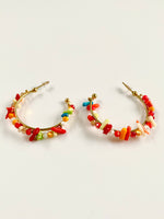 Load image into Gallery viewer, Multiple Beads Loop Earrings
