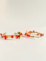 Load image into Gallery viewer, Multiple Beads Loop Earrings
