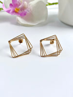 Load image into Gallery viewer, Multiple Triangle Overlap Earrings
