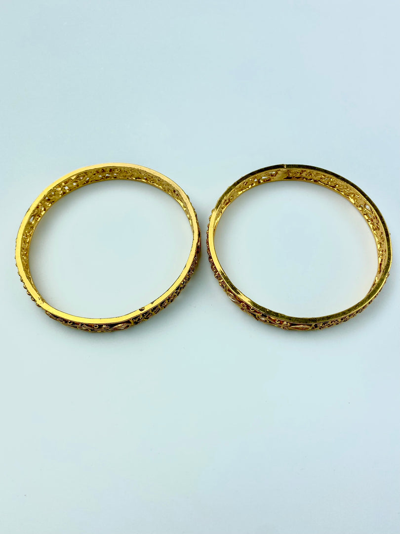 Noor Daily Waer Golden Polki Bangle Set Of Four