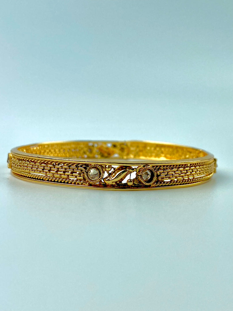 Noor Daily Waer Golden Polki Bangle Set Of Four