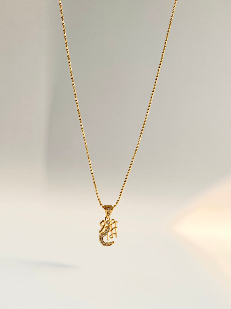 Om Ganesh Gold Chain Pendant