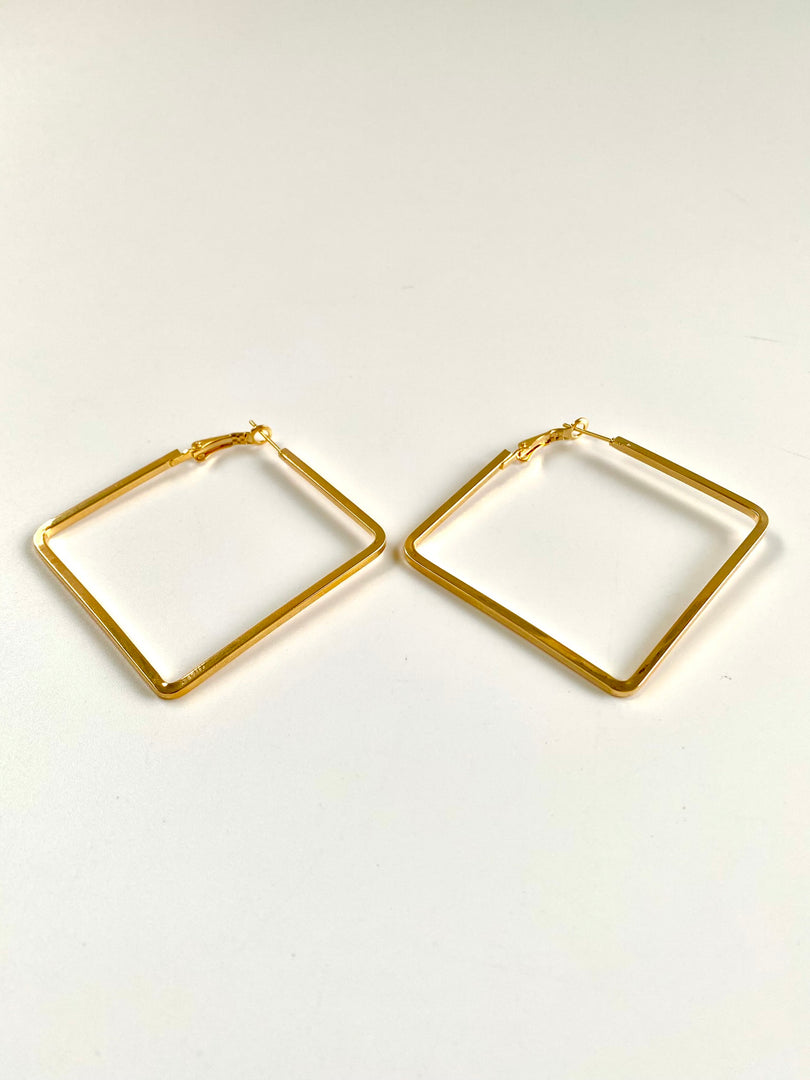 Rectangle Loop Earrings