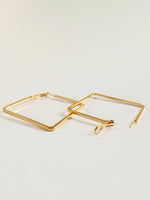 Load image into Gallery viewer, Rectangle Loop Earrings
