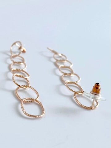 Rose Gold Multiple Entangled Earrings