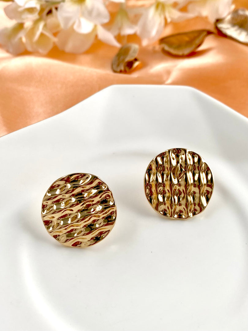 Round Wavy Shining Sun Earrings