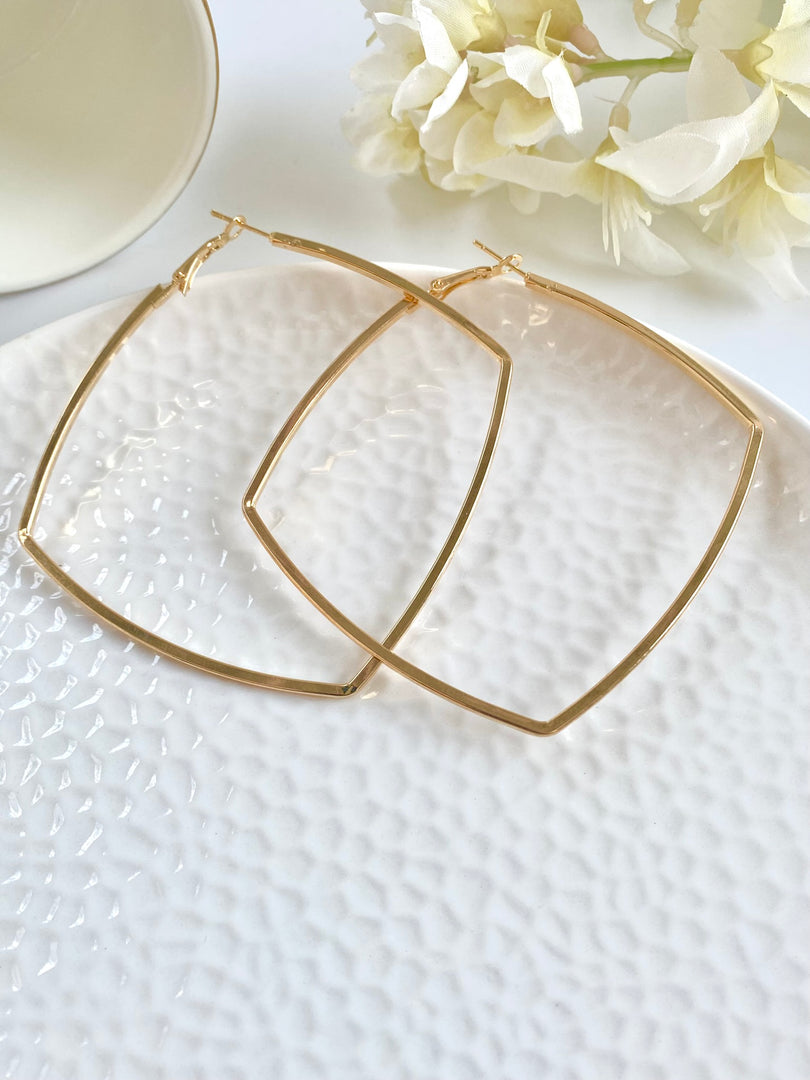 Small Rounded Rectangle Earrings