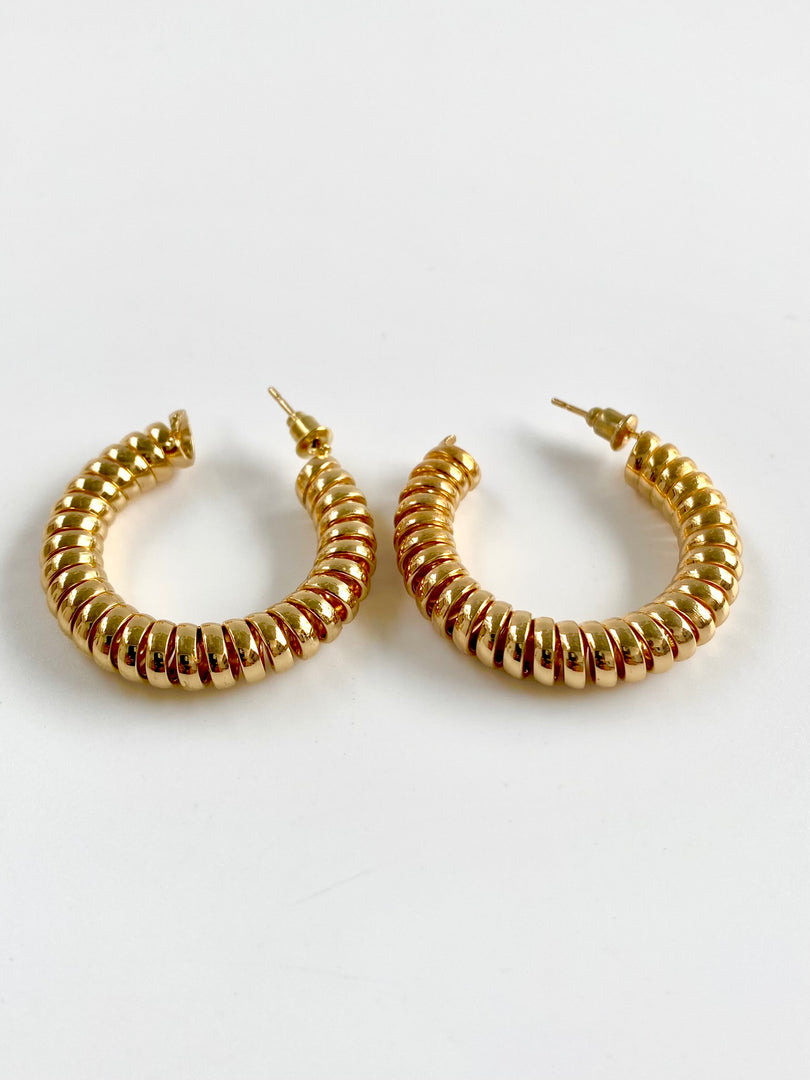 Spiralled Loop Earrings