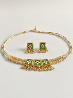 Load image into Gallery viewer, Super 3 Elements Twin Pearl Necklace Set- Green &amp; Red
