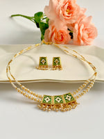 Load image into Gallery viewer, Super 3 Elements Twin Pearl Necklace Set- Green &amp; Red
