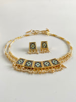 Load image into Gallery viewer, Super 5 Elements Twin Pearl Necklace Set- Maroon &amp; Sky Blue
