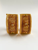 Load image into Gallery viewer, Third Eye Shiva Royal Matte Bangle Set Of Two
