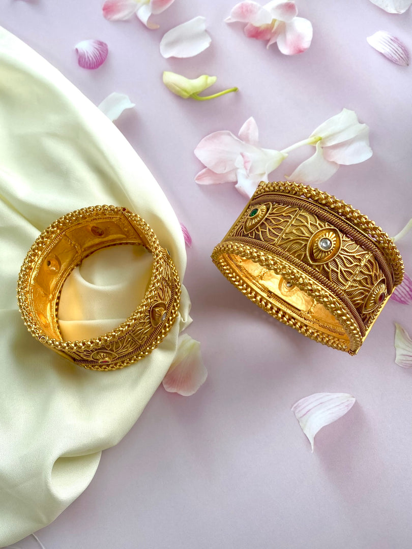 Third Eye Shiva Royal Matte Bangle Set Of Two