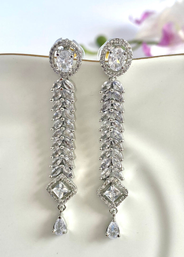 White Fish Diamond Earrings