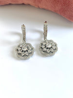 Load image into Gallery viewer, White Flower Dangler Earrings
