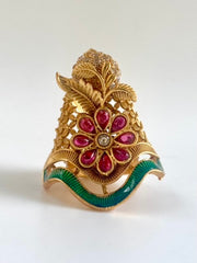 Bouquet For You Multicolor Gold Cocktail Ring