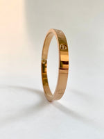 Load image into Gallery viewer, Chanel Logo Design Rose Gold Gloss Finish Bracelet
