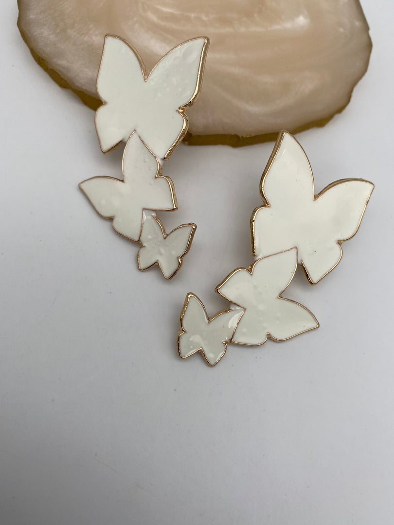 Gorgeous Three Butterfly Earrings