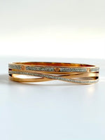 Load image into Gallery viewer, Infinity Studded Rose Gold Bracelet
