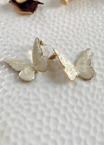 Load image into Gallery viewer, Marble Finish Butterfly Earrings
