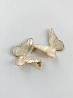 Load image into Gallery viewer, Marble Finish Butterfly Earrings
