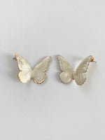 Load image into Gallery viewer, Marble Finish Butterfly Earrings
