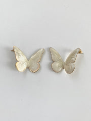 Marble Finish Butterfly Earrings
