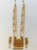 Load image into Gallery viewer, Pearl &amp; Golden Elegant Long Necklace Set
