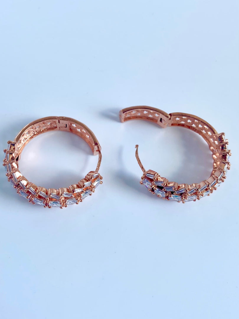 Picasa Three Ways Path Diamond Loop Earrings