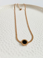 Load image into Gallery viewer, Stunning Black Clock Pendant Rose Gold Necklace
