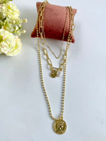 Load image into Gallery viewer, Triple Layered Ginni Pearl Necklace
