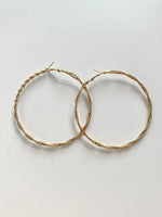 Load image into Gallery viewer, Two Big Waves Mingled Hoop Earrings
