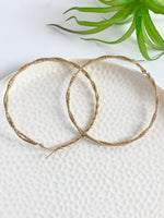 Load image into Gallery viewer, Two Big Waves Mingled Hoop Earrings
