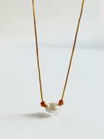 Load image into Gallery viewer, Vyora Pearl Chain Necklace Necklace
