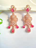Load image into Gallery viewer, Wine Corset Diamond Earrings

